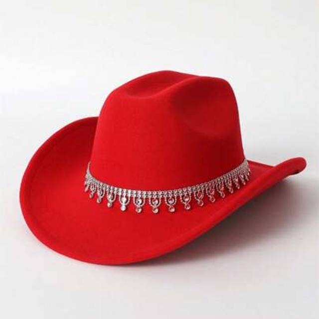 SHEIN 1pc Women&#39;s Solid Color Casual Vacation Western Style Cowboy Hat, Suitable For Daily Use
