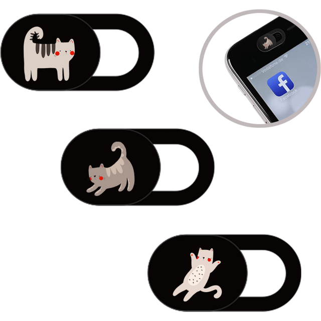 TEMU 1pc Cute Cat Webcam Cover Slider - Webcam Cover Suitable For Laptops, Desktops, Computers, Smartphones, Protecting Your Privacy And Security, Strong Adhesive