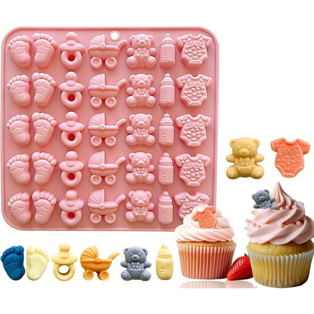 TEMU 1pc Cartoon Silicone Mold, Candy Fondant Making Mold, Baking Cake Decoration Candy Chocolate Mold
