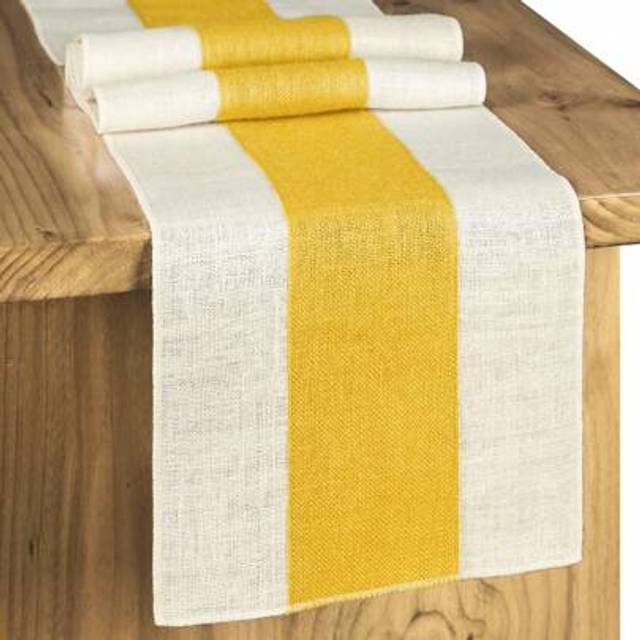 SHEIN 1pc Burlap Patchwork Table Runner, Farmhouse Thanksgiving Tablecloth, Burlap Patchwork Table Runner Suitable For Country Style Wedding Party Holiday D