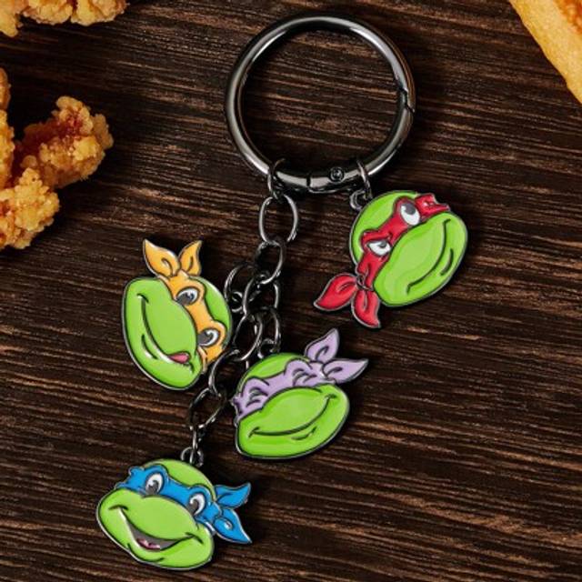 SHEIN Fashion Zinc Alloy Black Turtle Cartoon Key Chain, Bag Pendant Accessory With Flexible Spring Opening