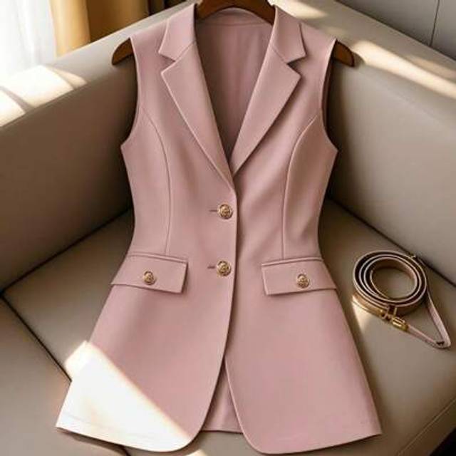GlowEve Women Business Elegant Sleeveless Blazer