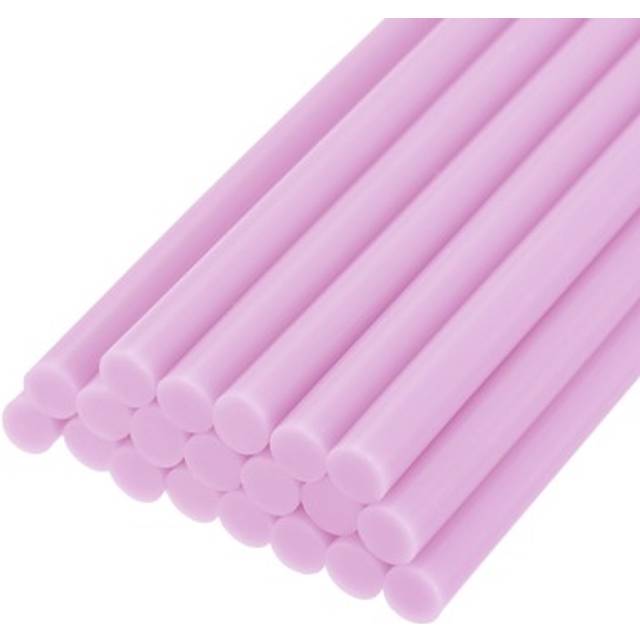 20pcs hot melt glue gun sticks,100mmx7mm for most glue guns,light pink
