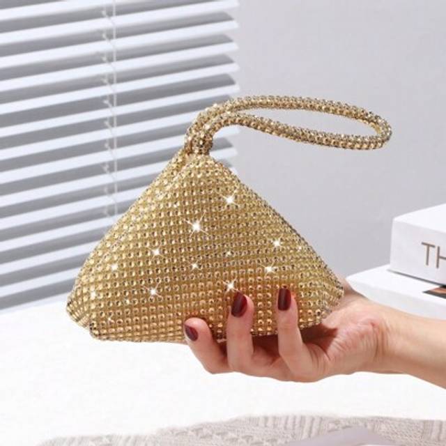 SHEIN Glamorous Glitter Bling, Sequin, Luxury, Shiny Women&#39;s Mini Sparkly Rhinestone Clutch Bag, Perfect For Wedding, Party, Dance, Birthday, Gift, Makeup E