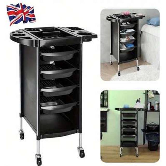 SHEIN 4 Drawer Salon Hairdresser Trolley Barber Storage Basket Rolling Cart