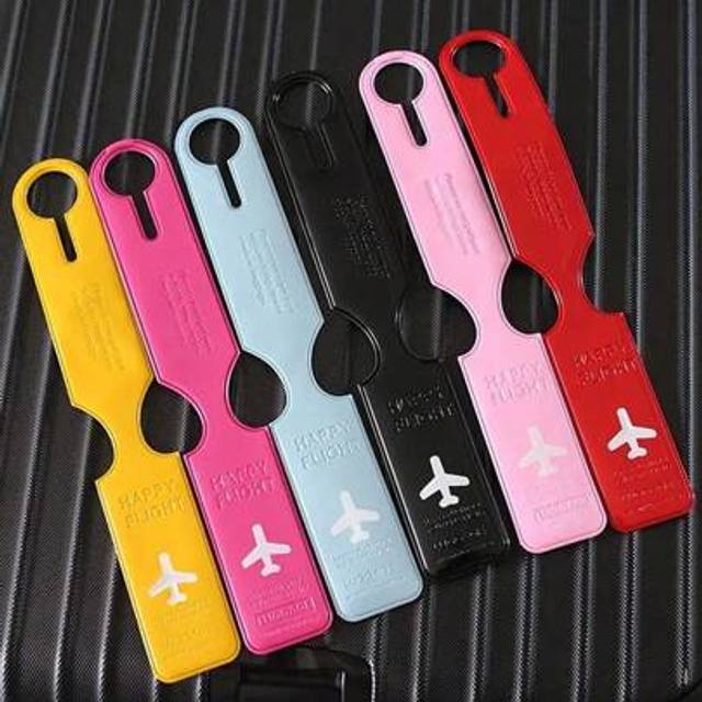 SHEIN 6pcs Creative Plane Pattern Baggage Tags, Travel Accessories, Luggage Tag Suitcase Tag, ID Address Label, Airplane Boarding Tag, Travel Carrying Ident