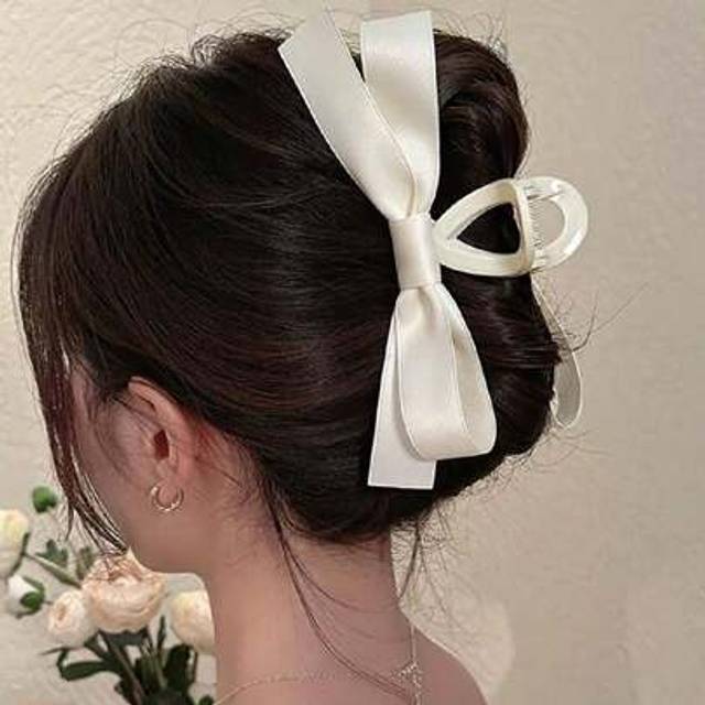 SHEIN 1pc Large Double-Sided Bow Clip, Suitable For Daily Hairstyle Decoration Valentine&#39;s Day Valentines Hair Claws Claw Clips Hair Clips Hair Jaw Clip Hai