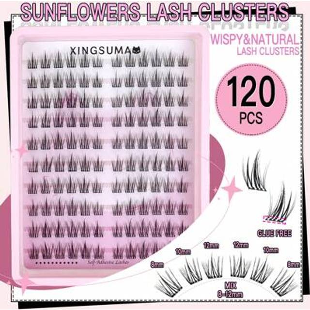 SHEIN 120 Cluster C 0.07 No Glue No Remover Needed Individual Lash Clusters Natural Look DIY Eyelash Extensions False Eyelashes Natural Clusters Cosplay Las