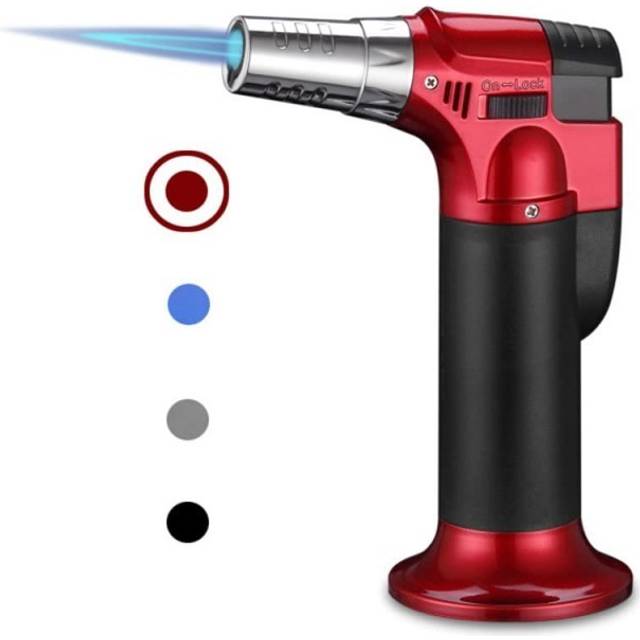 TEMU Red Welding Soldering Brazing Tools Refillable Butane Gas Micro Lighter