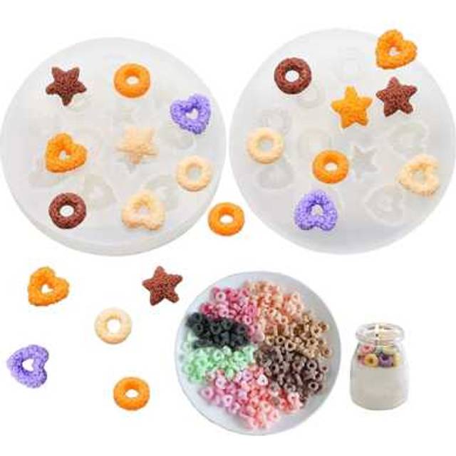 SHEIN 1pc Silicone Cereal Candle Molds Star Heart Wax Rings Lucky Charms Candle Molds