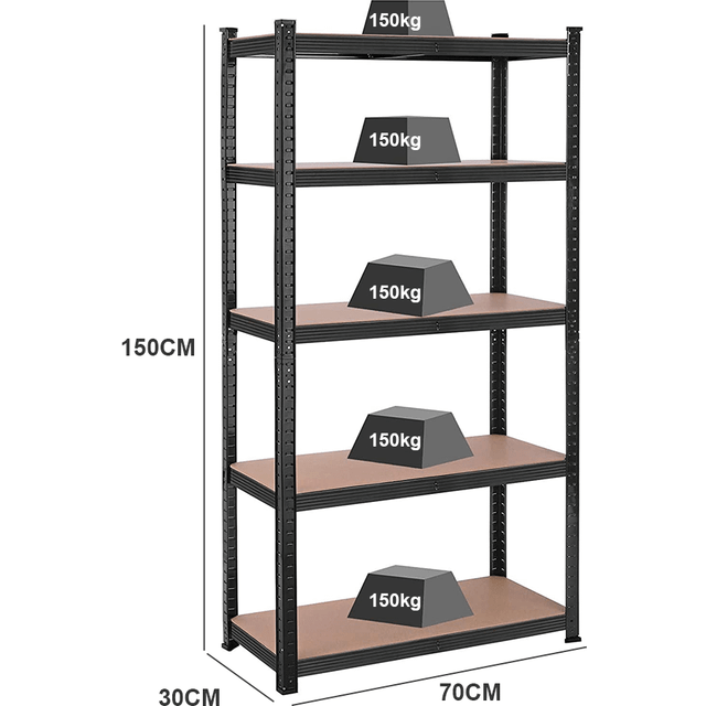 TEMU Capacity 875kg Heavy Duty 5 Metal Shelving Unit Toolless Assembly Multiple Colors For Garage Shed Home Workshop Office Load Shelving Unit Cube Storage Unit Local Warehouse