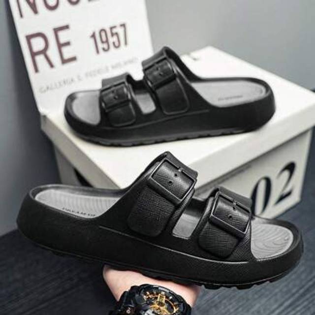 SHEIN Men&#39;s Lightweight Breathable EVA Slide Sandals, Soft Sole, Comfortable Wear, Open Toe, Suitable For Outdoor, Beach, Spring/Summer Casual, Adjustable S