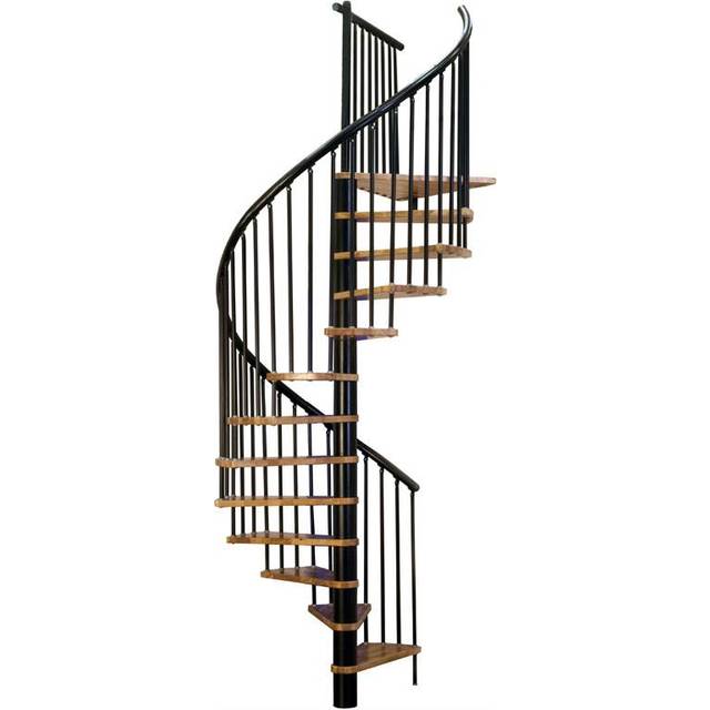 Spiraltrappa Bok-Svart 1200mm Euro Design Byggera