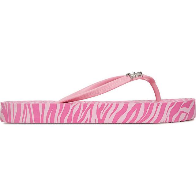 Zebra Print Flip Flop Pink - 4