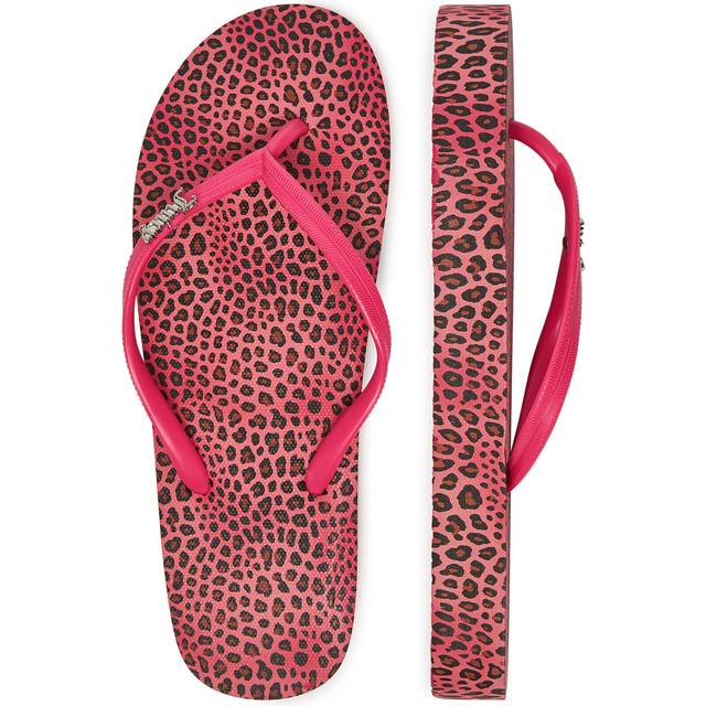Leopard Print Flip Flop Pink - 8