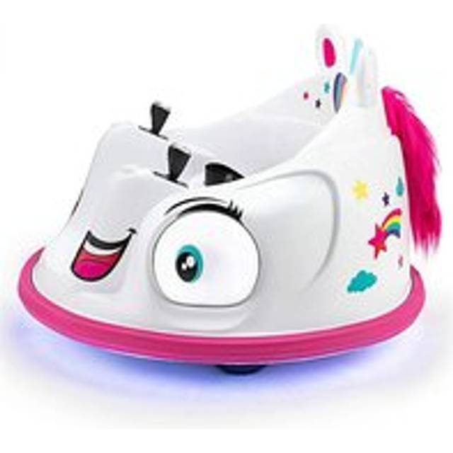 XOOTZ Unicorn Kids' Electric Bumper Car Ride-On Toy - White & Pink, Pink,White
