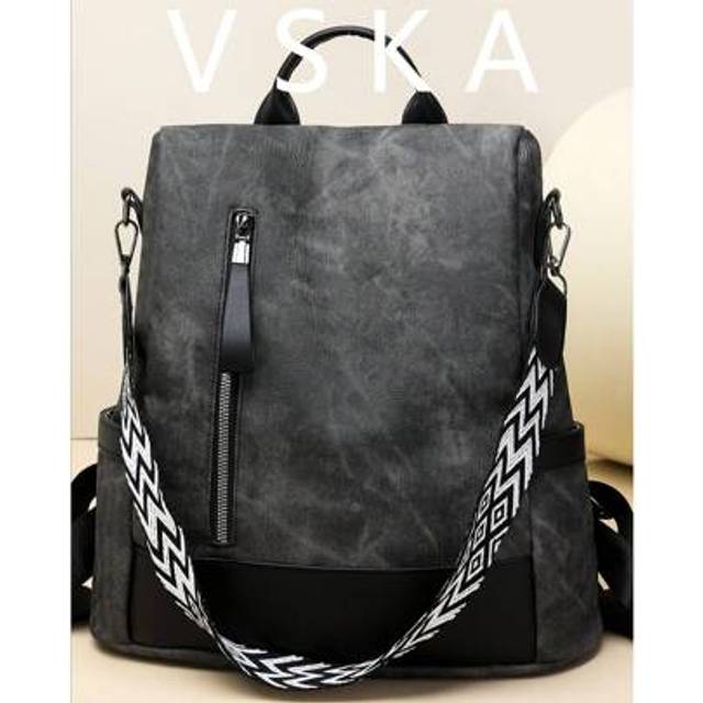 SHEIN Ladies&#39; College Student Anti-Theft Waterproof Large Capacity PU European And American Style Retro Casual Backpack Simple Commuting Vacation Travel Out