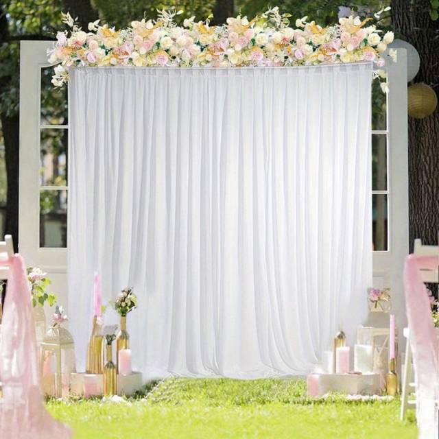 TEMU 3x3m (10x10ft) Backdrop Curtain Photography Curtains Detachable Smooth Pleated Backdrop Curtains For Stage Wedding Party Backdrop Photography