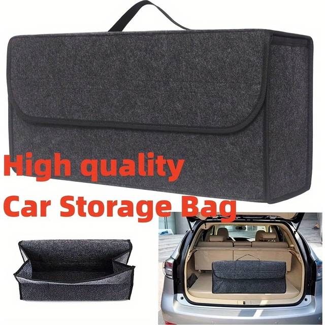 TEMU Felt Storage Box Car Trunk Tool Organizer Car Foldable Felt Storage Bag