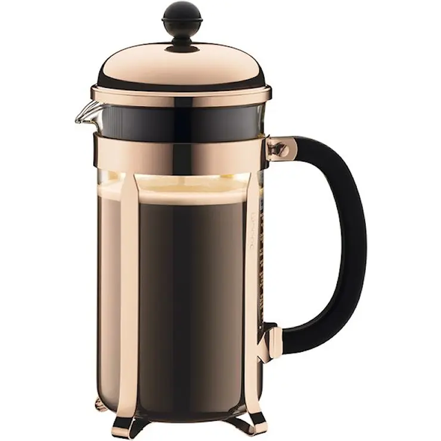 Bodum Chambord Stainless Steel French Press Coffee Maker 8 Cup 1L - Copper, Multi