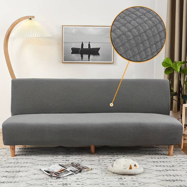 TEMU 1pc Stretch Futon Sofa Cover, All-inclusive Armless Sofa Cover, 4 Universal Folding Sofa Cover, Elastic Bottom Package, Can Sit And Lie 2 Seat Sofa Cover, Suitable For Families With Pets
