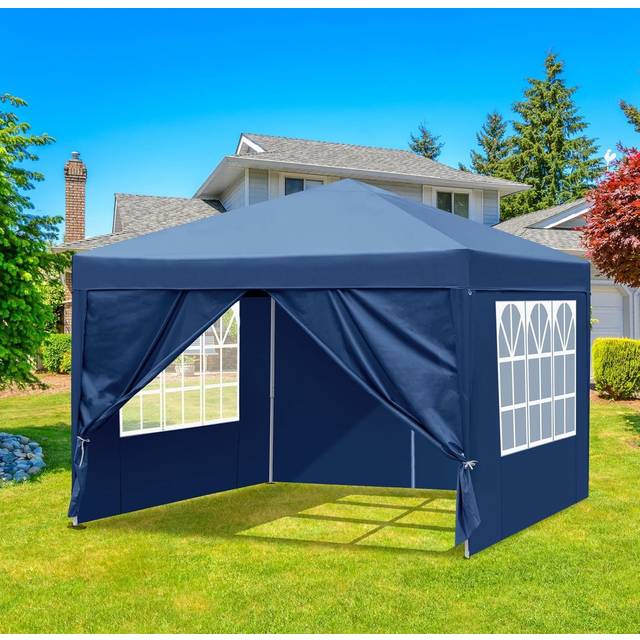 TEMU Pop Up Gazebo With Sides 3x3m, Folding Garden Gazebo, Outdoor Event Shelter, Easy Setup Party Tent