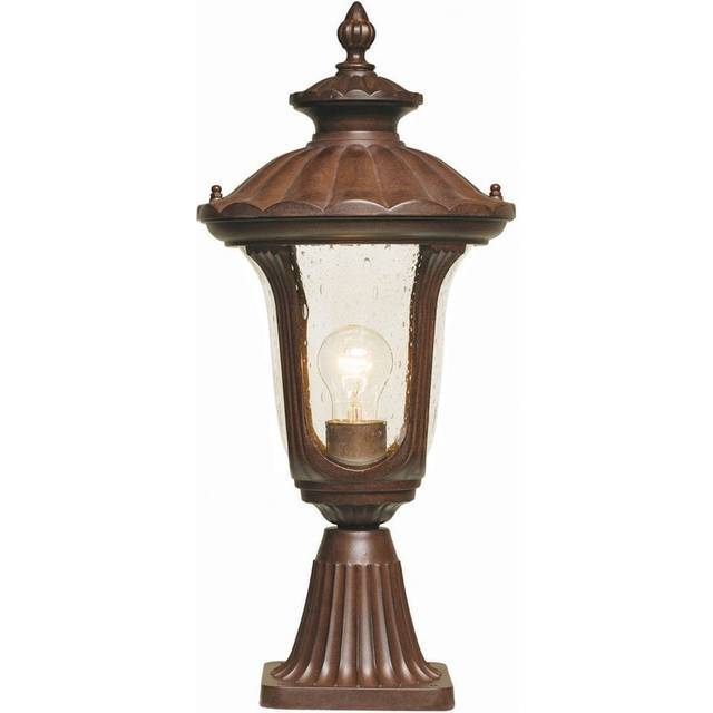 Elstead Lighting Chicago Small Pedestal Lantern in Rusty Bronze Patina