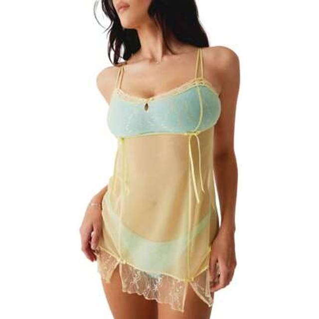 SHEIN Women&#39;s Beach Cover Up Dress Sleeveless Sheer Mesh Lace Bikini Cover Up Cami Dress