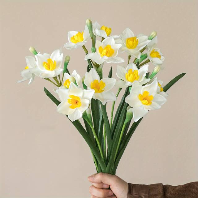 TEMU 5pcs, Artificial Flowers, , Elegant And Beautiful Spring Flowers, Decorate Home, 17.7in/45cm, Home Decor, Bedroom Decor, Garden Decor, Valentine's Day, Easter, Mother's Day, Birthday, Celebration
