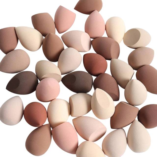 SHEIN 3/5/10/15/20/30/50pcs Random Color & Shape Makeup Sponges, Suitable For Liquid, Cream & Powder, Multi-Colored Makeup Sponge For All Skin Types, Latex-