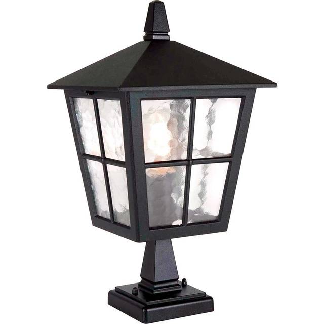 Elstead Lighting Canterbury Medium IP43 Pedestal Lantern in Black