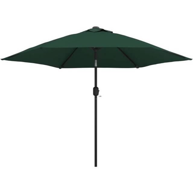 vidaXL LED Cantilever Garden Parasol 3 m Green