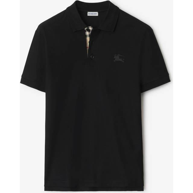 Black Cotton Collared Polo Shirt - IT50 | L Black