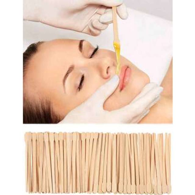 SHEIN 100/200pcs-Wooden Wax Sticks - Eyebrow, Lip, Nose Small Waxing Applicator Sticks For Hair Removal And Smooth Skin - Spa And Home Usage