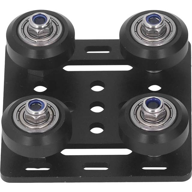 Aluminium Profile Pulley for V Slot Guide Rail Pulley 3D Printer Back Support Plate with 4 Pulleys