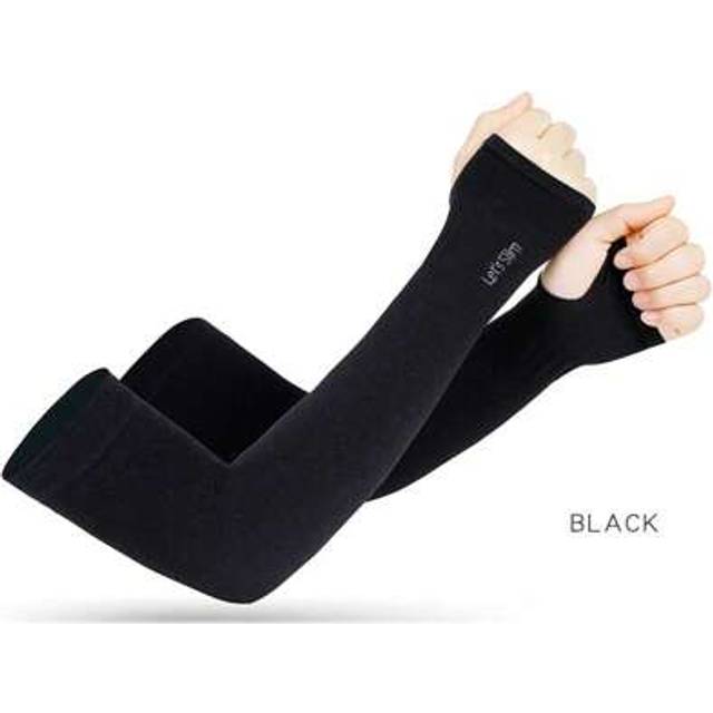 SHEIN 1 Pair Summer Ice Silk Long Sleeves Anti-Sunburn Arm Cover Boy Girl Cooling Ice Arm Sleeves For Kids 10-16 Years Summer Sports Sun Protection Long Arm