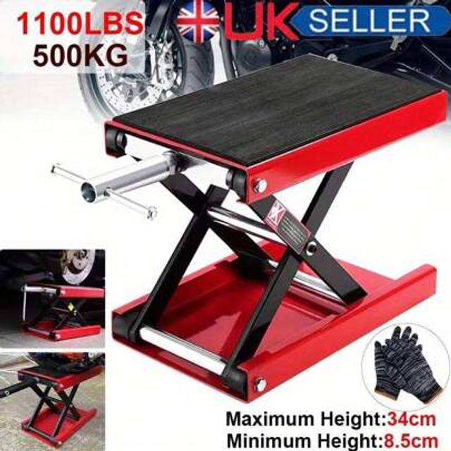SHEIN 500KG Motorbike Motorcycle Table Bench Workshop Scissor Lift Jack Stand Paddock