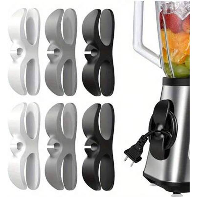 SHEIN 1/2/3/5/10pcs Power Cord Organizer, Wall Power Cord WallSticker Fixing Clip, Kitchen Storage Cable Organizer,Household Appliances Cord Winder For Home