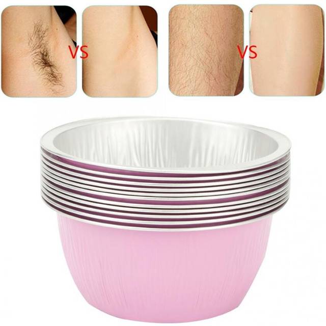 10pcs Wax Melting Bowl Aluminium Foil Wax Melt Bowl Wax Bean Melting Hair Removal Tools Depilatory Pot Wax Depilatory Machine