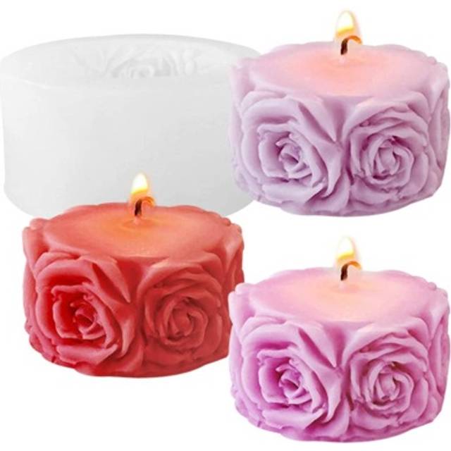 SHEIN 1pc Silicone Mold, Fashionable Flower Design Candle Mold For Craft