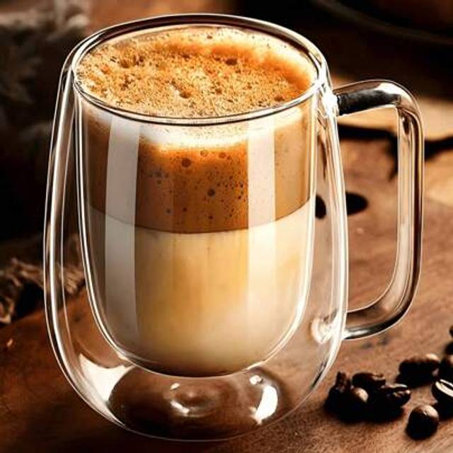 SHEIN 1 Piece 250ml Double-Layer Glass Coffee Mug, High Temperature Resistant, Anti-Scalding With Straight Handle, Latte Cup, Thick Insulated Milk Cup, High