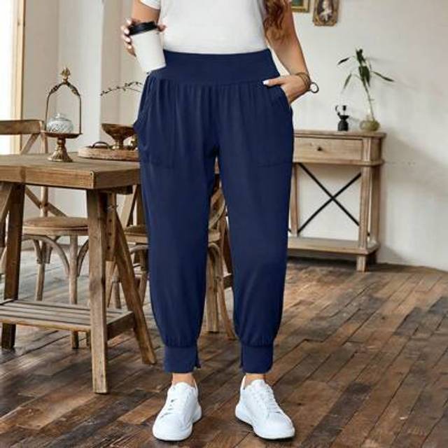 SHEIN Plus Size Camouflage Sports Casual Pants With Pockets