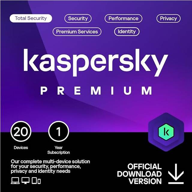 Kaspersky Premium + Customer Support UK Edition. 20-Device 1 year