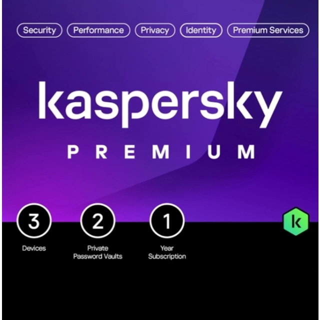 Kaspersky Premium + Customer Support UK Edition. 3-Device 1 year