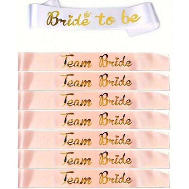 SHEIN 11pcs Hen Party Accessories (1pc Bride Sash + 10pcs Sash Hen Do Party Favors)