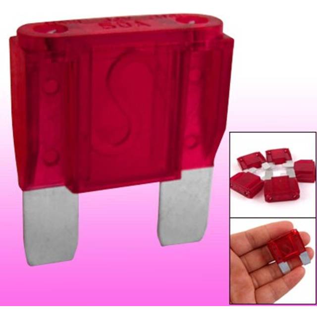 5 x car circuit protection 32v 50a maxi blade fuse red