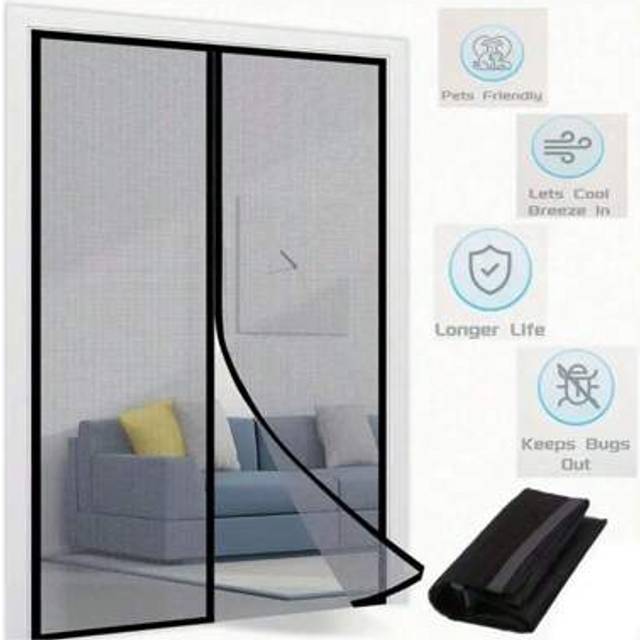 SHEIN Magnetic Door Curtain Magnetic Strip Anti-Mosquito Door Curtain Magnetic Soft Gauze Door Curtain Anti-Mosquito Door Curtain Anti-Mosquito Door Curtain