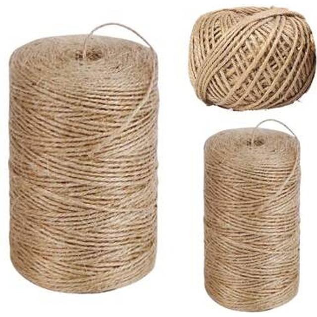 SHEIN 1Roll 1.5mm X 98.4/326/656ft Garden Twine Strong Natural Jute 98.4 Feet Long Brown Twine For Gardening Tomato Climbing Plant Tie Floristry Crafts Gift