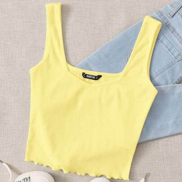 SHEIN Women&#39;s Simple Wide Strap Knitted Tank Top, Casual & Holiday Wear