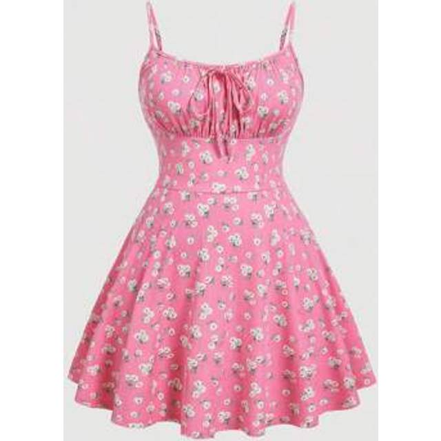 SHEIN Sexy Summer Yellow Knit Bodycon Mini Dress With Spaghetti Straps, Beach Dress Sundress, Holiday Outfits Boho, Plus Size Red Ditsy Floral Corset Dress,
